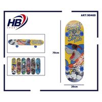 Patineta Cruiser de Madera 90460, 70x20x8.5cm, Rodamientos ABEC-7, Carga Máxima 100kg, Tabla de Madera de Arce de 8 Capas, Diseño de Dibujos Animados para Jóvenes
