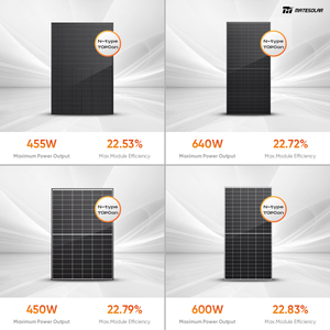 Pannelli solari bifacciali 580W 700 Watt bifacciale N tipo piastra solare listino prezzi per la casa di energia elettrica - Product Image 2