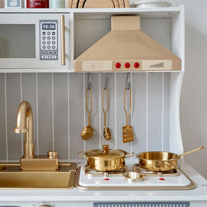 3 Yaş ve Üzeri Çocuklar İçin Büyük Ahşap Oyuncak Mutfak, İlham Verici Rol Yapma Oyuncağı, Çocuklar İçin Rol Yapma Oyuncak Mutfak Seti - Product Image 4