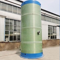 Station de relevage d'eaux usées enterrée préfabriquée en PRV (fibre de verre renforcée) pour projets miniers, anti-corrosion, personnalisable OEM