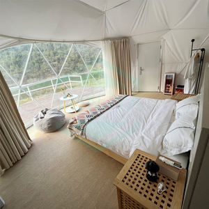 Dark Khaki Africa Oriente Medio Venta caliente Desert Resort Glamping Prefab Hotel Dome Carpa Camping Tienda al aire libre Carpas circulares redondas - Product Image 5