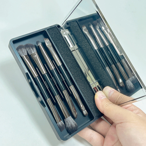 ชุดแปรงแต่งหน้าแบบพกพาหัวคู่กล่องสำหรับเดินทาง - Product Image 6