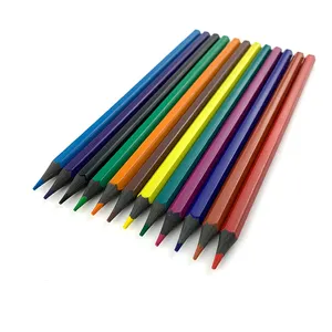 En iyi fiyat okul 7 inç geri dönüşümlü Woodless renk kalemler kağıt renk kutusunda