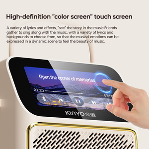 Altavoz de Karaoke K800 OEM de Fábrica con Letras y Batería Inalámbrica, Set Familiar con <span class=keywords><strong>2</strong></span> Micrófonos Integrados, Pantalla Táctil para Cantar - Product Image 3