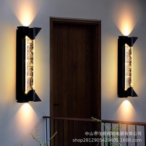 Lámpara de Pared de Cristal para Exteriores, Impermeable, con Luz Arriba y Abajo, para Villa, Puerta, Pilar, Terraza, Jardín, Entrada - Product Image 1