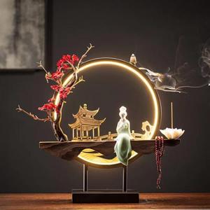 Brûleur d'encens à reflux en céramique, porte-encens décoratif pour la maison et le bureau, porcelaine fait à la main, 871627 - Product Image 5