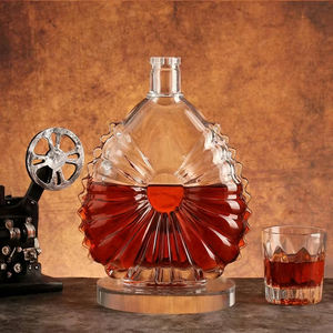 Decantador de Vodka XO High Flint de 750 ml, Botella de Vidrio de Fondo Plano para Alcohol, Licor y Whisky - Product Image 1