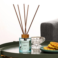 Rafraîchisseur d'air liquide personnalisé de qualité supérieure 120ml Diffuseur d'huiles essentielles Diffuseur d'intérieur Diffuseur de parfum en fibre de roseau