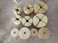 Corde en fibre de sisal blanchie 100% naturelle, corde de Manille torsadée à 3 brins, corde de chanvre recyclable pour l'amarrage maritime