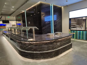 Marmo nero personalizzabile con la classica vena d'oro e la struttura antica del grano di legno per la decorazione interna ed esterna - Product Image 6