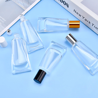Botol Parfum Roll-On Kaca 10ML Bentuk Baru Kosong dengan Tutup Emas Perak Hitam - Tutup Aluminium untuk Kemasan Minyak Kosmetik