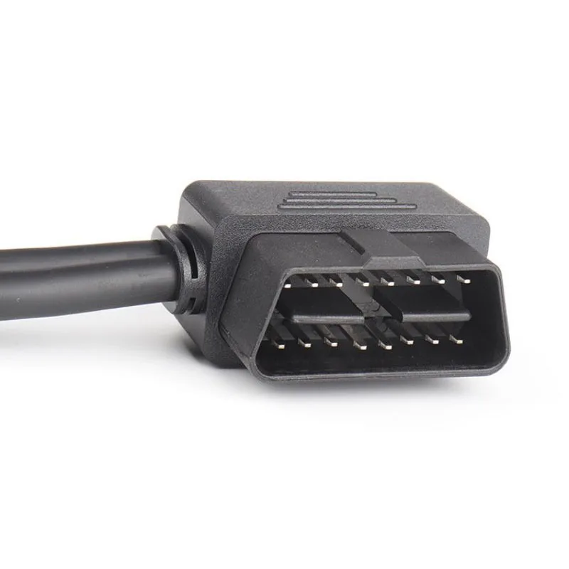 L-type OBD2 CABLE Y type extension wire elbow 90 degrees, adapter wire 16 pins, 16 cores, 0.3m