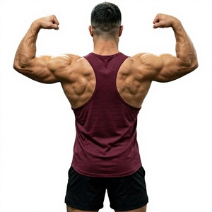 Washed Oversized Cotton Tank Vintage Sleeveless <b>Muscle</b> <b>Vest</b> Workout Gym Wear Direct Factory - Product Image 3