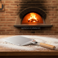 Pizza Peel Spatule à pizza en aluminium avec manche en bois pliable