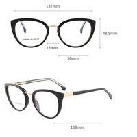 MS WR87003 Lunettes de vue pour femmes au design frais et polyvalent, en métal TR, anti-lumière bleue, monture de lunettes optiques œil de chat avec logo personnalisé
