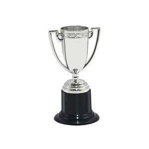 Copa de Trofeo de Plástico Dorada con Base Redonda Negra, Precio Económico, Dorada, Plateada, Bronce, Logotipo Personalizado, Mini Copa de Trofeo Plateada - Product Image 2