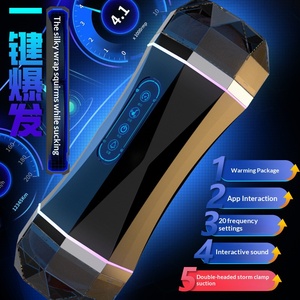 Dispositivo de masturbación masculino con doble cabeza vibrante, totalmente autoalimentado, entrenador de pene, juguetes sexuales para adultos para hombres. - Product Image 4