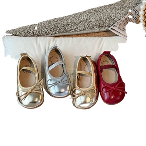 Chaussures en cuir pour enfants, nouvelle collection printemps-été-automne, chaussures souples à nœud pour bébé fille, antidérapantes, mode princesse, chaussures simples - Product Image 1