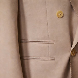 <span class=keywords><strong>Blazer</strong></span> da Uomo in Poliestere Color Kaki Caldo <span class=keywords><strong>con</strong></span> <span class=keywords><strong>Bottoni</strong></span> Dorati, Taglio Strutturato, Formale per Riunioni Aziendali - Product Image 4