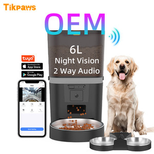 เครื่องจ่ายอาหารสุนัขอัตโนมัติ6L พร้อมกล้องบันทึกเสียงอัจฉริยะ WiFi เครื่องจ่ายอาหารแมวป้อนอาหารสำหรับแมว2ตัว - Product Image 1