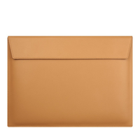 Sac d'ordinateur portable de luxe marron grande capacité, pochette enveloppe haut de gamme pour ordinateur portable, mallette pour ordinateur portable