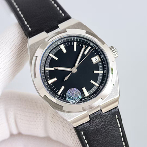 Reloj de Hombre 2026, Superventas, Caja de Acero Inoxidable, Esfera Negra, Correa de Cuero Genuino Negro, Mecánico Automático con Fecha, Nuevo - Product Image 2