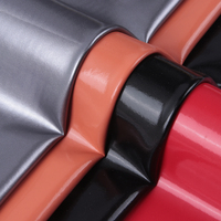 Tissu en similicuir brillant personnalisable par le fabricant, 70% polyester, 25% PU, 5% élasthanne
