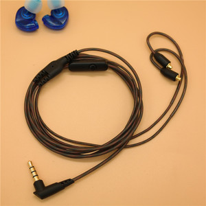Cable de repuesto para auriculares Shure Se215 315 425 535 846 Ue900 con micrófono, cable de audio de nailon - Product Image 1