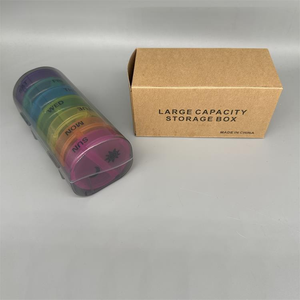 Boîte de voyage personnalisée ronde 28 étuis pilulier 7 jours et 4 fois organisateur de pilules oraganiser stockage hebdomadaire boîte à pilules - Product Image 2