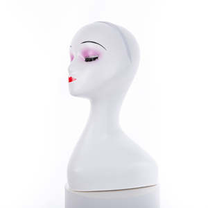 Sombreros Cabeza de maniquí Tete Maquillaje de maniquí Exhibición de peluca abstracta Cabeza de maniquí blanca con maquillaje - Product Image 6