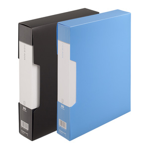 Comix United Clear Book A4, organizador de oficina con 80 bolsillos, tipo vertical, rectangular, de plástico PP, azul y negro - Product Image 1