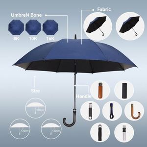 Paraguas Promocionales Personalizados al por Mayor, Color Negro, Precio Económico, Protección Solar, Publicidad con Impresión de Logotipo, Diseño Clásico para Viajes - Product Image 5