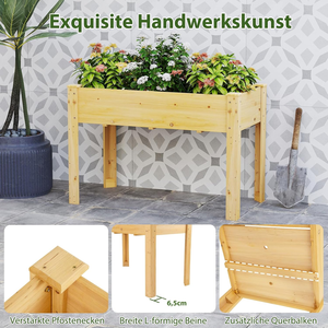 Support de boîte de jardinière en bois <span class=keywords><strong>surélevé</strong></span> carré classique pour meubles de jardin surélevés de <span class=keywords><strong>lit</strong></span> de jardin de patio d'arrière-cour - Product Image 4