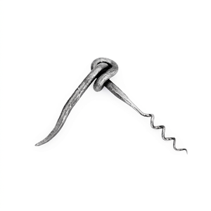 Tire-bouchon médiéval en fer forgé à la main avec une belle poignée tourbillonnante Look de fer forgé antique - Product Image 1