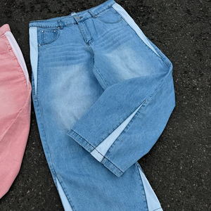 <span class=keywords><strong>Jeans</strong></span> <span class=keywords><strong>Homme</strong></span> Loose Denim Collection Designer Style Français <span class=keywords><strong>Homme</strong></span> Premium Selvedge Raw Denim <span class=keywords><strong>Marque</strong></span> De Luxe - Product Image 3