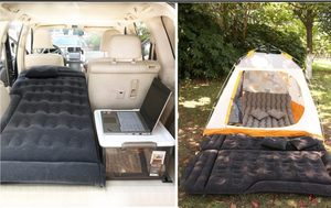 Thickened <b>Car</b> Air Mattress Flocking Top Travel <b>Inflatable</b> <b>Car</b> Mattress Bed with Pump and Pillows <b>Car</b> Bed for Travelling - Product Image 5
