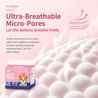 En gros, Couches jetables pour chienne en coton, 6X absorption, anti-fuites, anti-évasion, avec trou pour la queue, pour la récupération post-cyclique