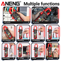 ANENG PN106 True RMS Digital Clamp Meter 600A/600V AC/DC Arus Tegangan Kapasitansi Resistansi Multimeter Profesional