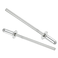 Rivets aveugles à tête ouverte en alliage d'aluminium haute résistance, 100 pièces (M2-M6) en stock, résistants à la chaleur pour machines d'ingénierie, ODM