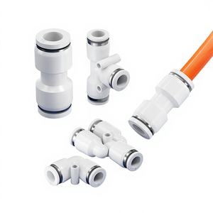 ท่อระบายอากาศพลาสติกสีขาวแบบเชื่อมต่อเร็ว ห้าทาง สี่ทาง สามทาง ตรง งอ PV ขนาดท่อ 8 มม. ท่อเร็ว PU/PEY/PK/PZA - Product Image 2