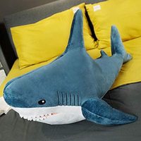 Grand oreiller en peluche de requin géant, jouet en peluche de requin doux, décor de chambre pour garçons et filles, cadeau de requin amusant