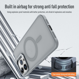 Soporte Magnético Translúcido Mate Antigolpes para Teléfono con Anillo, Compatible con <span class=keywords><strong>iPhone</strong></span> 16 15 14 13 12 Mini 11 Pro Max, Superventas - Product Image 3