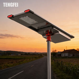 텅페이 고품질 야외 조명 30w 40w 50w 올인원 태양광 가로등 도로용 - Product Image 1