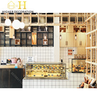 Muebles de Tienda Comerciales Personalizados para Cafetería, Decoración de Madera, Diseño de Mostrador para Cafetería, Mueble de Bar para Tienda de Dulces
