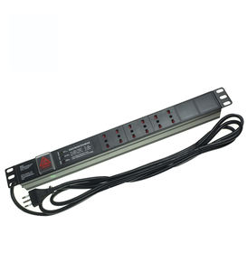 Unidad de Distribución de Energía Inteligente Italiana de 19 Pulgadas y 1U, de 6 a 12 Vías, con Dispositivo de Protección Contra Sobretensiones, con Certificados CE y ROHS - Product Image 4