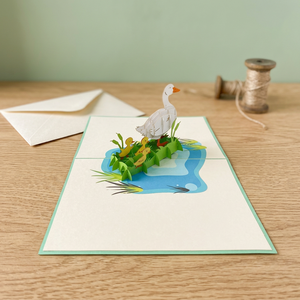 Meilleure Vente : Carte Pop-up 3D Famille de Canards, Conception Personnalisée, Artisanat en Papier Fait Main, Cadeaux Anime, Décoration Maison, Fête des Mères, Thanksgiving - Product Image 2