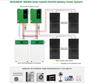 20kw güneş sistemi 20kva 20 kw komple GÜNEŞ PANELI enerji jeneratör ev enerji kapalı izgara hibrid jeneratör sistemi - Product Image 2