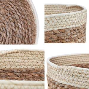 <span class=keywords><strong>Panier</strong></span> de rangement en osier tressé, bac ouvert avec poignées, <span class=keywords><strong>panier</strong></span> <span class=keywords><strong>à</strong></span> œufs, étiquettes pour garde-manger, compact pour la lessive - Product Image 4