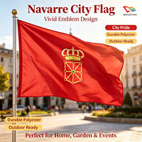 Drapeau de la ville de Navarre personnalisé, produit promotionnel, livraison rapide, drapeau espagnol 100% polyester, à agiter et à suspendre