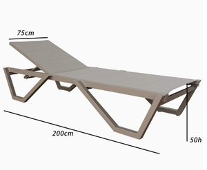 Silla de Descanso Moderna de <span class=keywords><strong>Aluminio</strong></span> Ajustable, <span class=keywords><strong>Tumbona</strong></span> de Plástico Resistente a la Intemperie para Exteriores, Playa, Terraza, Piscina - Tumbonas de Lujo - Product Image 3
